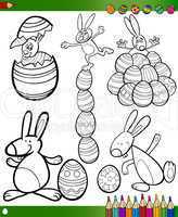 easter cartoons for coloring book