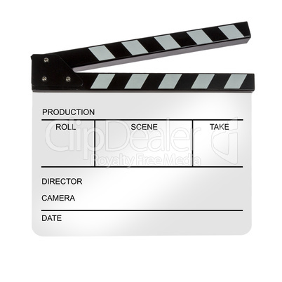 white clapperboard