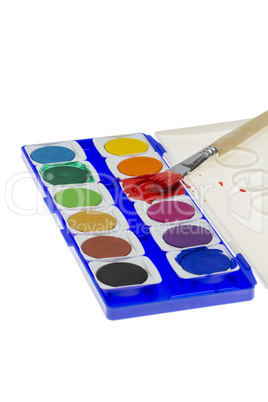 paintbox with brush