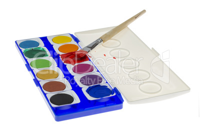 paintbox with brush