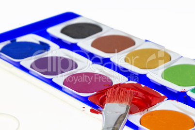 paintbox with brush