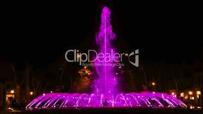 Multicolored fountain. Seamless looped