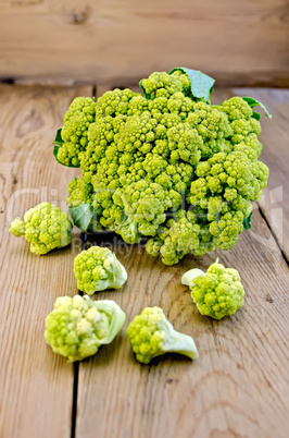 Broccoli green on a blackboard