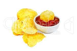 Chips in tomato sauce