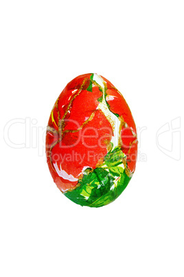 Easter egg with red flower