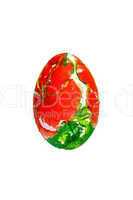 Easter egg with red flower