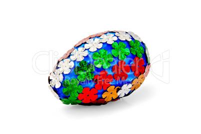 Easter Egg with sequins of flowers
