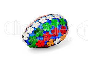 Easter Egg with sequins of flowers