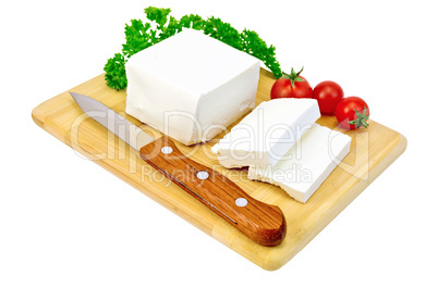 Feta cheese with tomatoes and parsley
