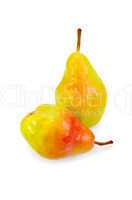 Pears fresh red and yellow