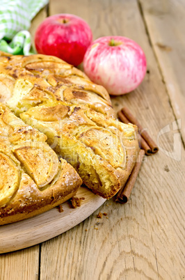 pie apple on a blackboard