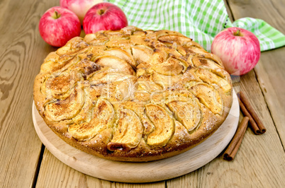 pie apple whole on a blackboard