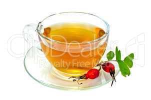 Tea with rosehip in a cup