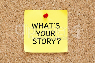 whats your story sticky note
