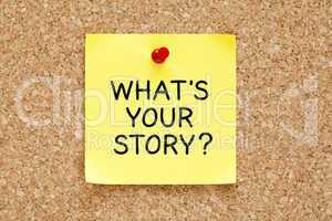 whats your story sticky note