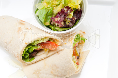 kafta shawarma chicken pita wrap laufrolle sandwich