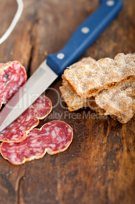 italian salame pressato pressed slicing