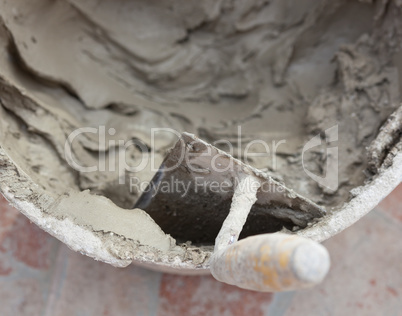 Trowel and cement