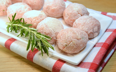 Meatballs raw meat