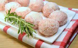 Meatballs raw meat