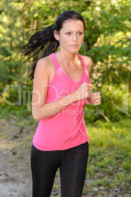 running woman outdoor close-up