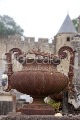 cemetery of carcassonne in southern france