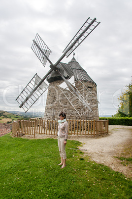windmill in the ancient city lautrec