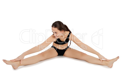 woman doing stretching exercises