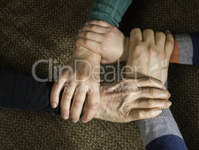 Many hands together