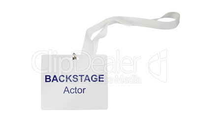 backstage actor pass