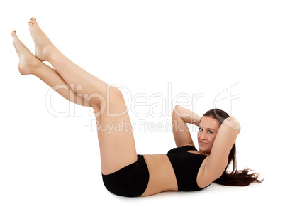 woman doing sit ups