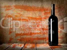 Black bottle of wine texture