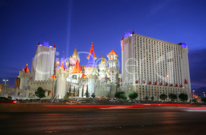 las vegas - circa 2014: the excalibur hotel and casino on circa