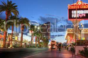 las vegas, january 31: las vegas strip at sunset on january 31,