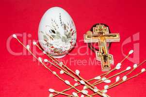 Easter egg and cross