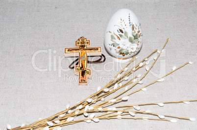 Easter egg and cross