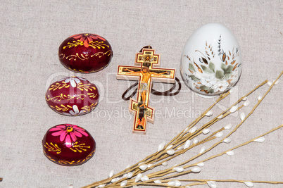 Easter egg and cross