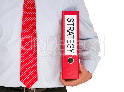 strategy - businessman with binder