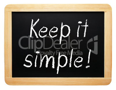 keep it simple !