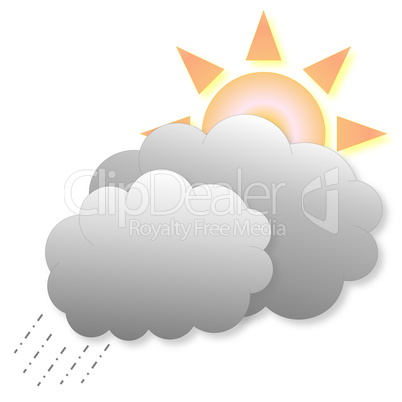 rain and sun weather icon