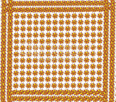 texture from red and yellow figures with frame