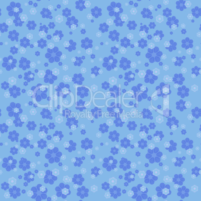 blue vector seamless with flowers.eps