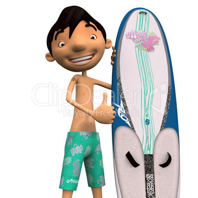 The funny surfer