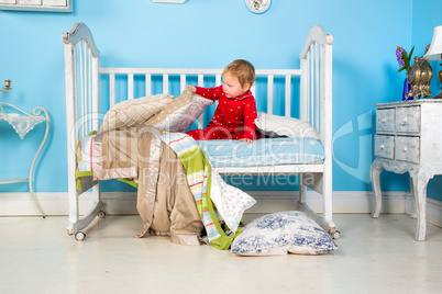 children on the bed