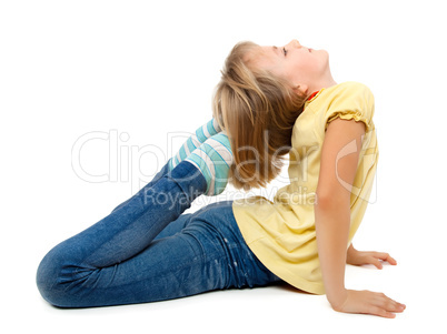 young girl doing gymnastics