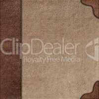 cloth cover album with leather  rootlet