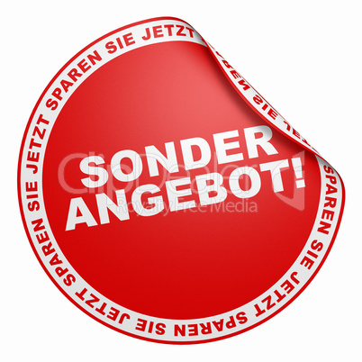 3d aufkleber rot - sonderangebot!