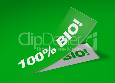 3d etikett grün - 100% bio