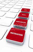 pad konzept rot - motivation kreativität ideen ziele 7