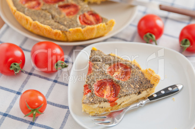 Tomaten Basilikum Quiche